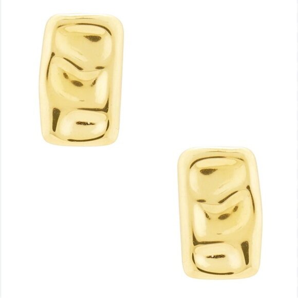 New! Anthropologie Petite Moments Gold Bar Earrings (1025) NWOT - Picture 2 of 3